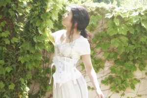 画像3: 砂ファン ショート　ホワイト(夏用)Hourglass Shaped Fan Lacing short (mesh/White) (3)