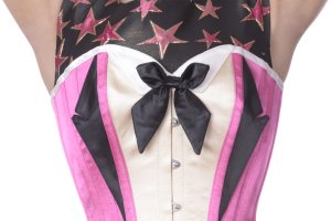 画像4: 砂時計型　タキシード　オーバーバスト（Hourglass Tuxedo Overbust Corset） (4)