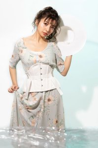 画像3: 砂ファン fine ホワイト Hourglass Shaped Fan Lacing fine White (3)